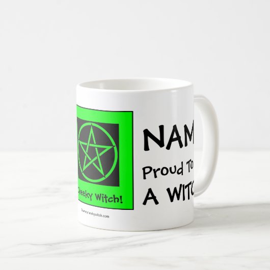 Personalisiert Stolz, ein Hexenmeistercup zu werde Kaffeetasse (VorderseiteRechts)