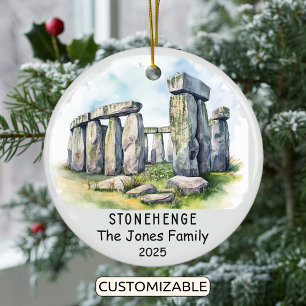 Personalisiert Stonehenge Ornament, England Keramik Ornament