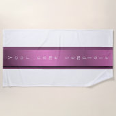 Personalisiert, Strandhandtuch festlich, einfarbig (Vorderseite)