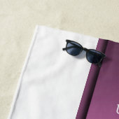 Personalisiert, Strandhandtuch festlich, einfarbig (Beispiel)