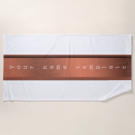 Personalisiert, Strandhandtuch festlich, einfarbig