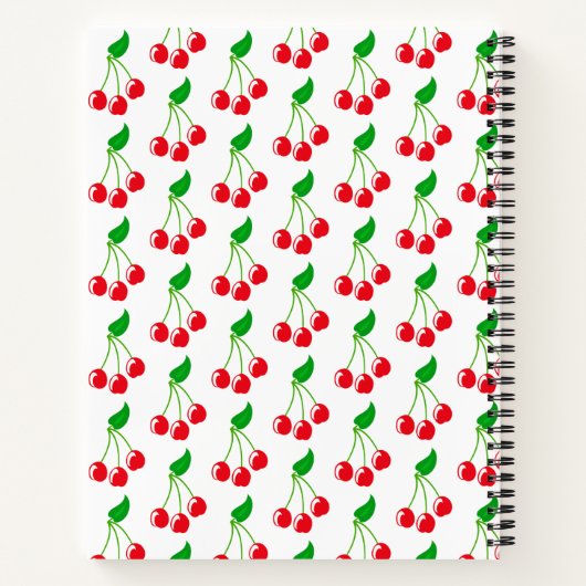 Personalisiert, Strauß roter Kirschen, Muster Notizblock (Rückseite)