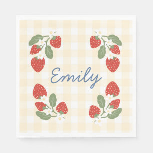 Personalisiert Strawberry Berry Sweet Party Picnic Serviette