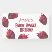 Personalisiert Strawberry Birthday Banner (Horizontal)