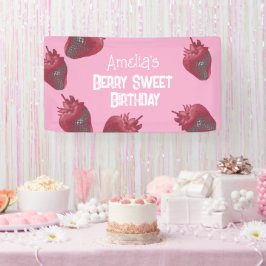 Personalisiert Strawberry Birthday Banner