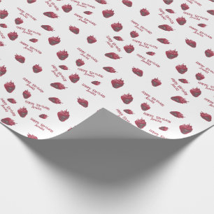 Personalisiert Strawberry Birthday Geschenkpapier