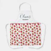 Personalisiert Strawberry Pattern Küche Bäckerei A Schürze (Vorderseite)