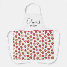 Personalisiert Strawberry Pattern Küche Bäckerei A Schürze