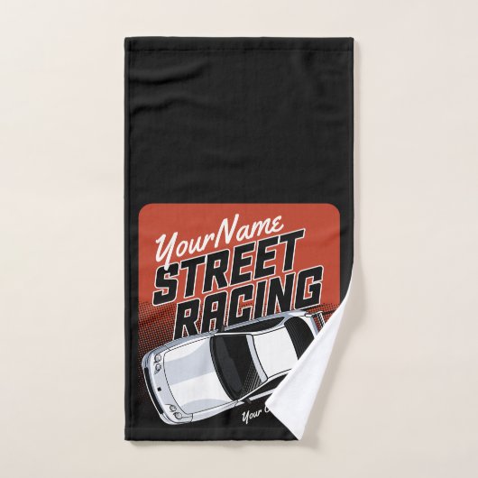 Personalisiert Street Racing Race Auto Motorsport Badhandtuch Set (Handtuch)
