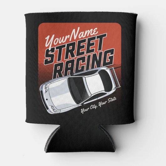 Personalisiert Street Racing Race Auto Motorsport Dosenkühler (Vorderseite)