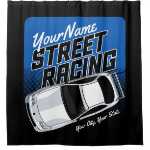Personalisiert Street Racing Race Auto Motorsport Duschvorhang