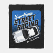 Personalisiert Street Racing Race Auto Motorsport Fleecedecke (Vorderseite)