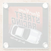 Personalisiert Street Racing Race Auto Motorsport Glasuntersetzer (Rückseite)