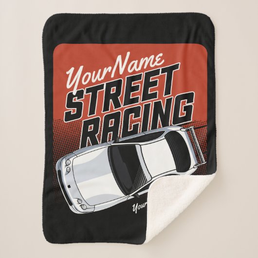 Personalisiert Street Racing Race Auto Motorsport Sherpadecke (Vorderseite)