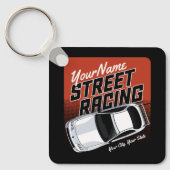 Personalisiert Street Racing Race Car Motorsport Schlüsselanhänger (Vorderseite)