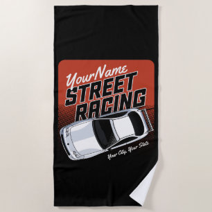Personalisiert Street Racing Race Car Motorsport Strandtuch