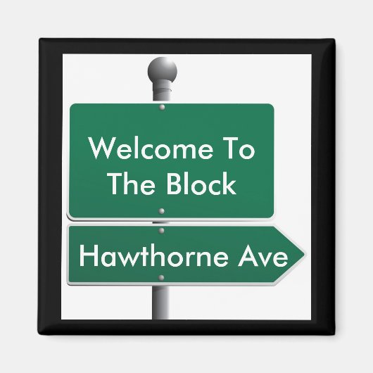 Personalisiert Street Sign Neighbor Magnet (Vorne)