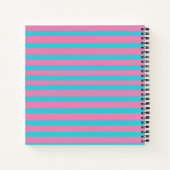 PERSONALISIERT STRIPED-DESIGN-Notebook Notizblock (Rückseite)