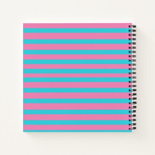 PERSONALISIERT STRIPED-DESIGN-Notebook Notizblock (Rückseite)