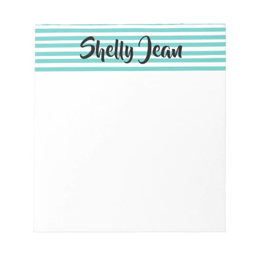 PERSONALISIERT STRIPED-Notizblock Notizblock (Vorderseite)