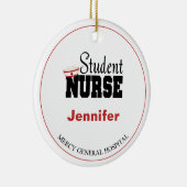 Personalisiert Student Krankenpflege Weihnachten Keramik Ornament (Rechts)