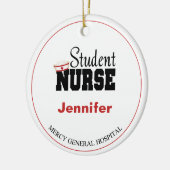 Personalisiert Student Krankenpflege Weihnachten Keramik Ornament (Links)