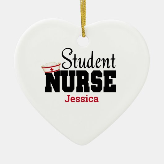 Personalisiert Student Krankenpflege Weihnachten Keramik Ornament (Vorne)