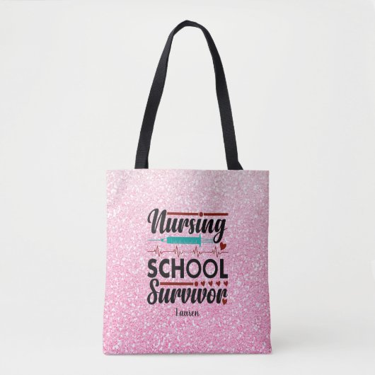 Personalisiert Student Krankenschwester Survivor R Tasche (Vorderseite)