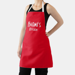 Personalisiert Stylische Moderne Rote Schürze