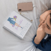 Personalisiert Stylish Fashion Woman Purple Blumen Notizblock