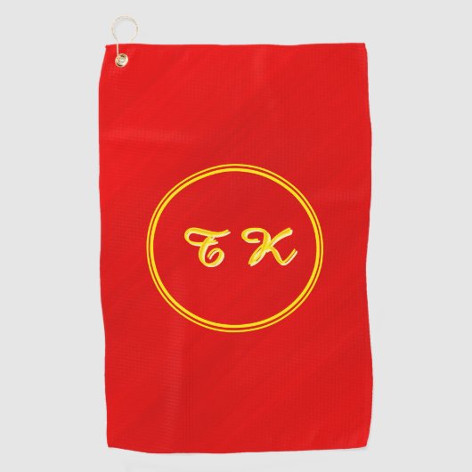 Personalisiert Stylish Red Golfhandtuch (Vorderseite)