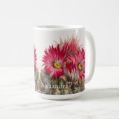 Personalisiert Südwest Rote Blume Cactus Cacti Kaffeetasse (VorderseiteRechts)