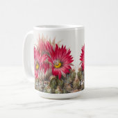 Personalisiert Südwest Rote Blume Cactus Cacti Kaffeetasse (Vorderseite Links)
