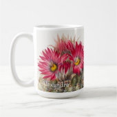 Personalisiert Südwest Rote Blume Cactus Cacti Kaffeetasse (Links)