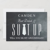 Personalisiert Suitup Werden Sie mein Trauzeuge? Einladung (Vorderseite)