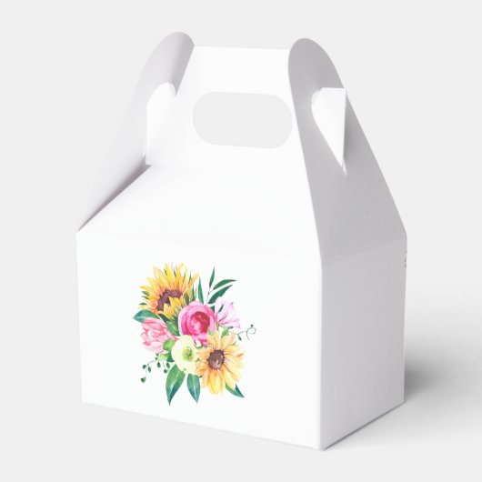 Personalisiert Sunflower Baby Dusche Vielen Dank Geschenkschachtel (Rückseite)