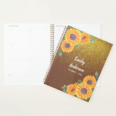 Personalisiert Sunflower Gold Glitzer Planer (Anzeige)