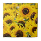 Personalisiert Sunflower Monogram Fliese (Vorderseite)