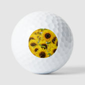 Personalisiert Sunflower Monogram Golfball (Vorderseite)