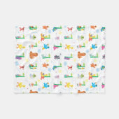 Personalisiert Sunny Day Sesame Street Pattern Fleecedecke (Vorderseite (Horizontal))