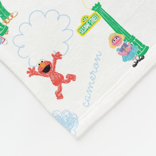 Personalisiert Sunny Day Sesame Street Pattern Fleecedecke (Ecke)