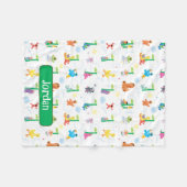Personalisiert Sunny Day Sesame Street Pattern Fleecedecke (Vorderseite (Horizontal))