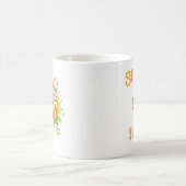 Personalisiert Sunshine Soul Hübsch Blumenstrauß Kaffeetasse (Mittel)