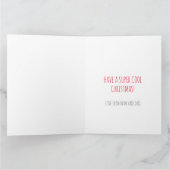 Personalisiert SUPER COOL GIRAFFE Weihnachtskarte Karte (Innenseite)