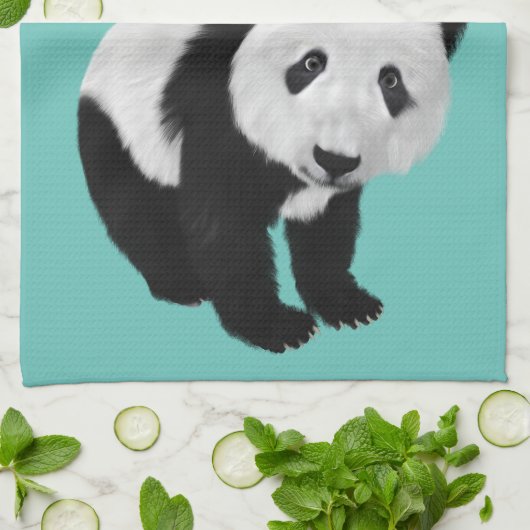 Personalisiert Super Niedlich Pandas - veränderbar Geschirrtuch (Gefaltet)