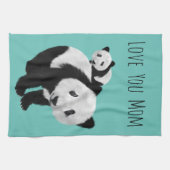 Personalisiert Super Niedlich Pandas - veränderbar Geschirrtuch (Horizontal)