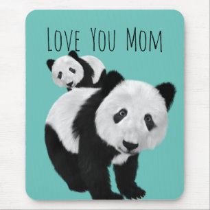 Personalisiert Super Niedlich Pandas - veränderbar Mousepad