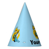 Personalisiert Superhero Biene Cartoon Party Hat Partyhütchen (Links)