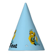 Personalisiert Superhero Biene Cartoon Party Hat Partyhütchen (Rechts)