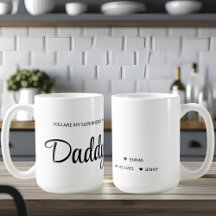 Personalisiert Superhero Vater Tasse - Name der Ki